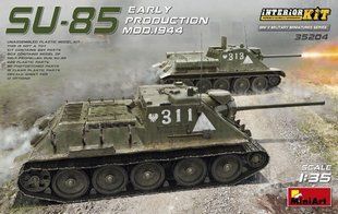 1/35 САУ СУ-85 раннего выпуска образца 1944 года, модель с интерьером (MiniArt 35204), сборная модель