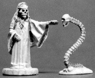 RAFM Miniatures - 28-30 mm Lich Mage/Death Worm - RAF3735
