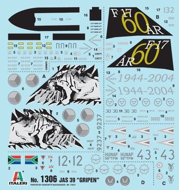 1/72 Винищувач Saab JAS-39 Gripen (Italeri 1306), збірна модель