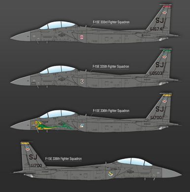 1/72 F-15E Strike Eagle 333rd Fighter Squadron американський літак (Academy 12550), збірна модель