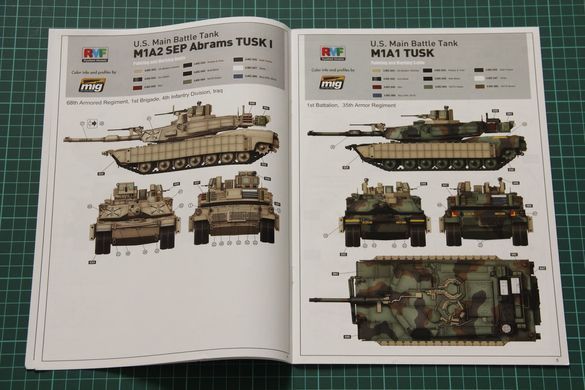 1/35 M1A2 SEP Abrams TUSK I / TUSK II / M1A1 TUSK американський ОБТ, "3-в-1" (Rye Field Model RM5004), збірна модель