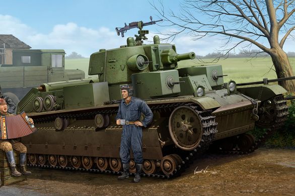 1/35 Т-28 с конической башней, советский средний танк (Hobbyboss 83855), сборная модель