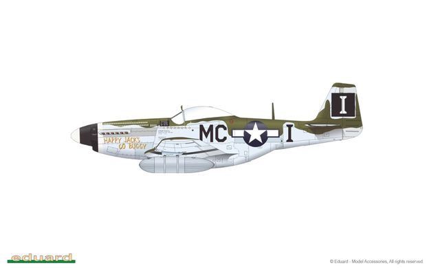 1/48 P-51D-5 Mustang американський винищувач, серія Weekend Edition (Eduard 84172), збірна модель
