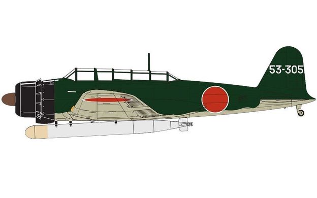 1/72 Nakajima B5N2 "Kate" японский палубный бомбардировщик-торпедоносец (Airfix 04058) сборная модель