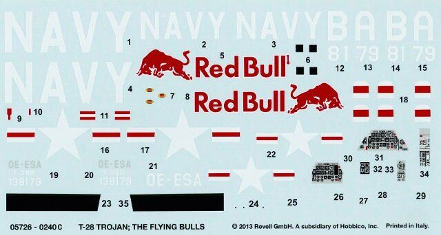 1/48 T-28B Trojan "Flying Bulls" + клей + краска + кисточка (Revell 05726)