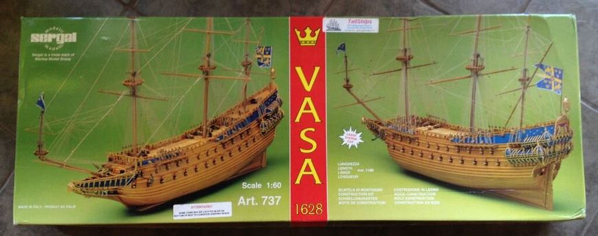 1/60 Vasa 1628 сборная деревянная модель шведского галеона (Mantua Model 737)