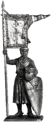 54 мм Лицар ордену мечоносців, 1202-1237 роки (EK Castings M-225), колекційна олов'яна мініатюра