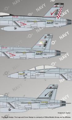 1/48 Декаль для F/A-18F Super Hornet "VFA-211 Fighting Checkmates" (Authentic Decals 4838)