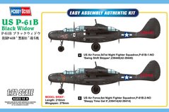 1/72 P-61B Black Widow американський важкий винищувач (Hobbyboss 87262), збірна модель