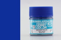 Яркая синяя, акриловая краска Hobby Color, 10 мл (Gunze Sangyo Mr. Hobby H15 Bright Blue)