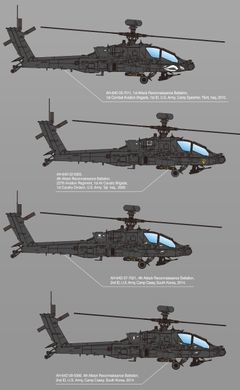 1/72 Гелікоптер AH-64D Apache Longbow Block II пізня версія (Academy 12551), збірна модель