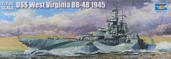 1/700 USS West Virginia BB-48 1945 года американский линкор (Trumpeter 05772) сборная масштабная модель