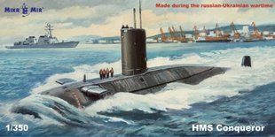 1/350 HMS Conqueror британський підводний човен (MikroMir 350-44), збірна модель