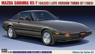1/24 Автомобиль Mazda Savanna RX-7 (SA22C) Late Version Turbo GT 1983, серия Historic Car Series (Hasegawa 21152), сбораня модель