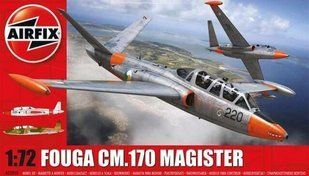 1/72 Fouga CM.170 Magister реактивный самолет (Airfix 03050) сборная масштабная модель для сборки