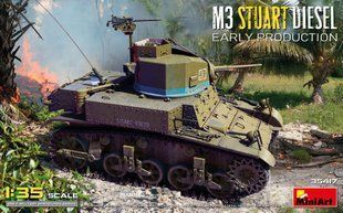 1/35 Легкий танк&nbsp;M3 Stuart дизельная версия начала производства (MiniArt 35417), сборная модель