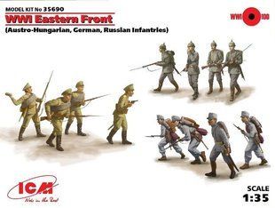 1/35 Восточный фронт, Первая мировая война, 12 фигур (ICM 35690), сборные пластиковые
