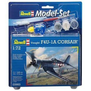 1/72 Истребитель F4U-1A Corsair, серия Model Set с клеем и красками (Revell 63983), сборная модель