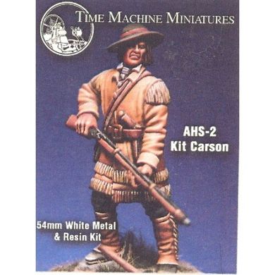 54mm Kit Carson, коллекционная миниатюра, оловянная сборная неокрашенная (Time Machine Miniatures)