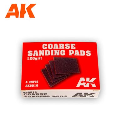 Шліфувальна губка P120, 4 штуки (AK Interactive AK9016 Coarse Sanding Pads)