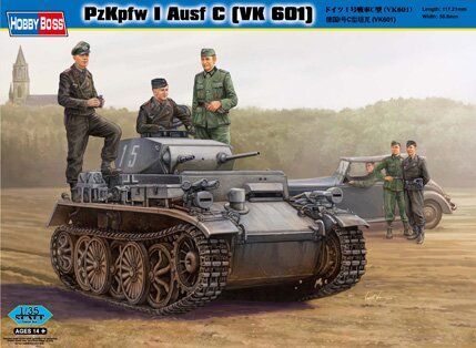 1/35 Pz.Kpfw.I Ausf.C (VK 601) німецький легкий танк (HobbyBoss 82431), збірна модель