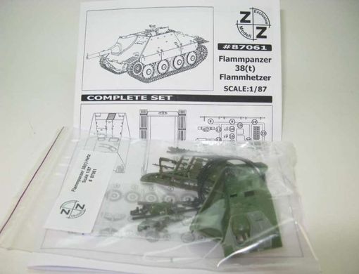 1/87 Flammpanzer 38(t) Hetzer огнеметный танк (ZZ Modell 87061) сборная модель