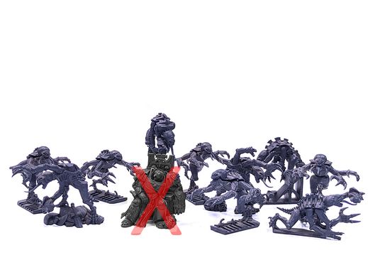 10 фігурок генокрадів із набору Warhammer 40k Space Hulk (Games Workshop), пластикові