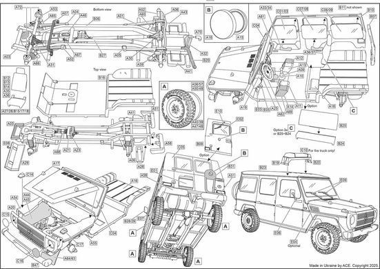 1/72 Автомобіль LKW 0,5t gl typ460 Mercedes-Benz G-class (ACE 72470), збірна модель