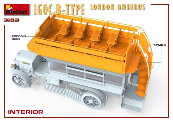 1/35 Автобус LGOC B-Type London Omnibus (Miniart 38021) збірна модель