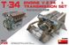 1/35 Двигун В-2-34 і трансмісія для танків Т-34 та машин на їх базі, збірні пластикові (MiniArt 35205)
