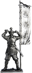 54 мм Асигару с флагом, 1600 год (EK Castings M-226), коллекционная оловянная миниатюра