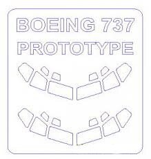 1/144 Малярні маски для скла, дисків і коліс літака Boeing 707/727/737 (для моделей Eastern Express) (KV models 14409)