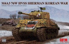 1/35 Танк M4A3 76W HVSS Sherman, война в Корее (Rye Field Model RM5049), сборная модель