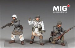 1/72 Германский штурмовой отряд, Восточный фронт, 3 фигуры, сборные смоляные (MIG Productions MP72-074)