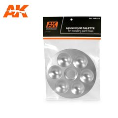 Палитра алюминиевая на 6 ячеек (AK Interactive AK612 Alluminium Pallet 6 Wells)