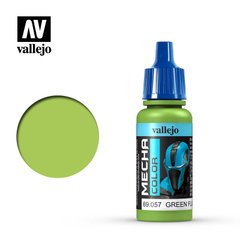 Зеленый флюоресцентный, серия Mecha Color, 17 мл (Vallejo 69057 Green Fluorescent), акриловая краска