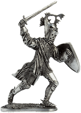 54 мм Фламандский рыцарь, Роберт де Мамин, 15 век, оловянная миниатюра (EK Castings M16)