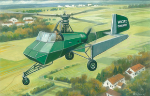 1/72&nbsp;Doblhoff WNF-342 німецький гелікоптер (AMP 72006), збірна модель
