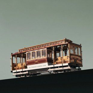1/24 G-45 Канатний трамвай San Francisco, збірна дерев'яно-металева модель (OcCre 53007)