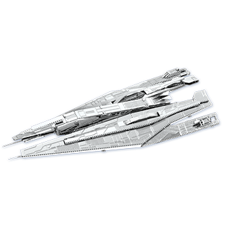 Mass Effect Alliance Cruiser, сборная металлическая модель Metal Earth 3D MMS313