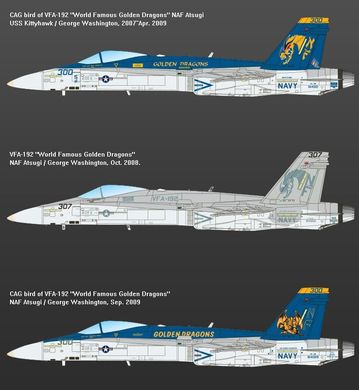 1/72 Самолет F/A-18C Hornet эскадрилии VFA-192 Golden Dragons (Academy 12564), сборная модель