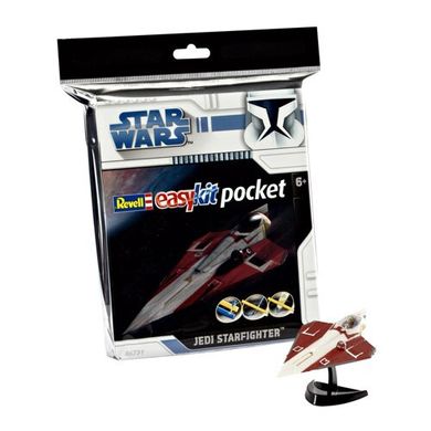 1/80 Star Wars Jedi Starfighter, серия Easy Kit" сборка без клея, цветной пластик (Revell 06731), сборная модель