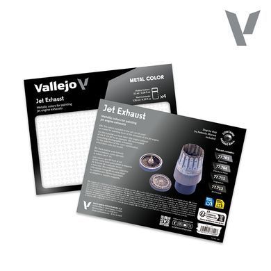 Набір супер металіків Metal Color "Jet Exhaust", 4 фарби по 32 мл (Vallejo 77602 Paint Set)