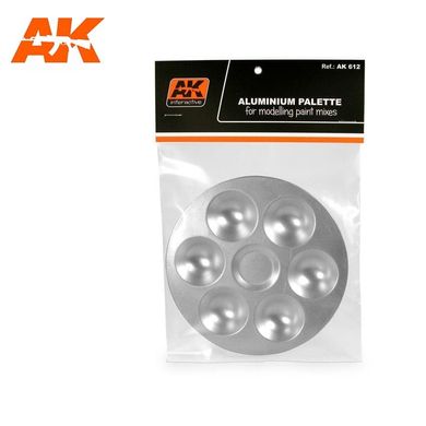 Палітра алюмінієва на 6 ємностей (AK Interactive AK612 Alluminium Pallet 6 Wells)