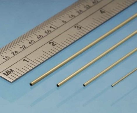 Набор латунных трубок 0.3 мм, 0.4 мм, 0.5 мм, 0.6 мм (8 штук), длина 20 см (Master Tools 09942) Brass Pipe Set 1