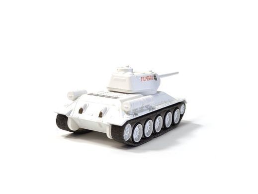 1/72 Танк Т-34/85 в зимней окраске, серия "Русские танки" от DeAgostini, готовая модель (без журнала и упаковки)