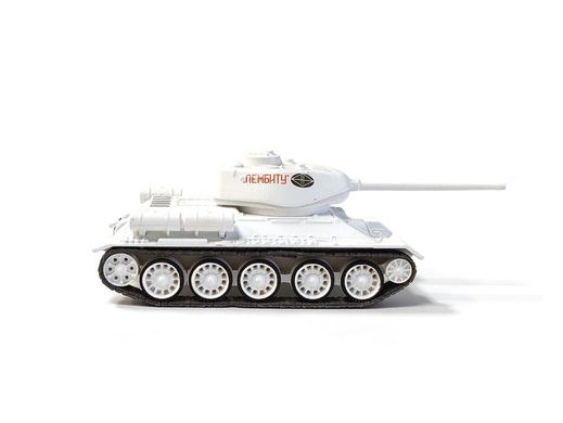 1/72 Танк Т-34/85 в зимней окраске, серия "Русские танки" от DeAgostini, готовая модель (без журнала и упаковки)