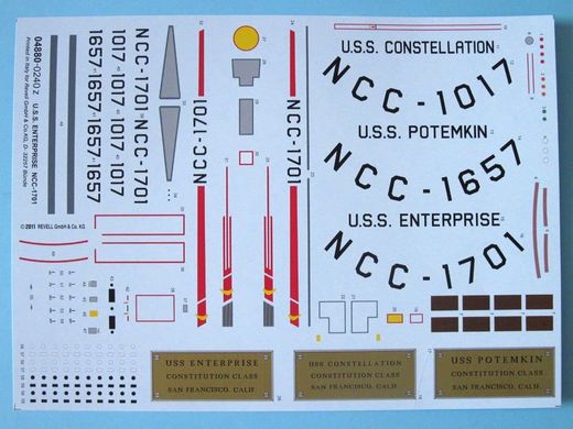 1/600 USS Enterprise NCC-1701 звездолет из Star Trek (Revell 04880)