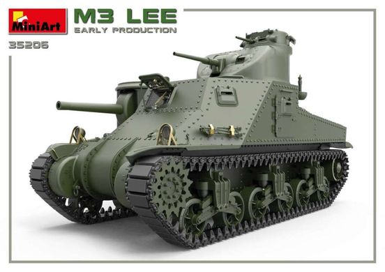 1/35 M3 Lee ранній тип, американський танк, модель з інтер'єром (MiniArt 35206), збірна модель