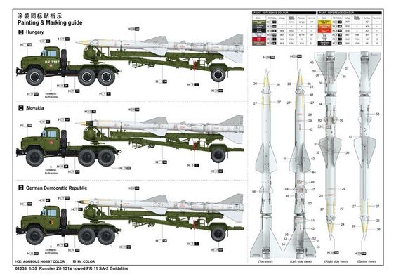 1/35 Тягач ЗИЛ-131В с ракетой С-75 (Trumpeter 01033) сборная модель